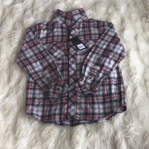 New pd&c Red/Navy Plaid Shirt